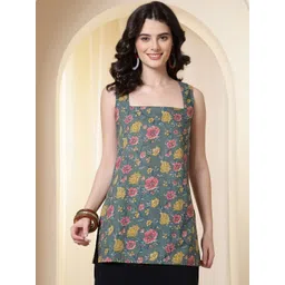 Anouk Rustic Floral Printed Square Neck Pure Cotton Kurti-picture-31