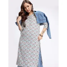 Anouk Rustic Floral Printed Straight Kurta-picture-29