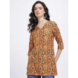 Anouk Rustic Floral Printed V-Neck Kurti-picture-19