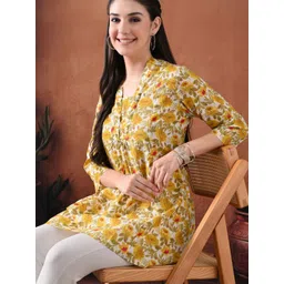 Anouk Rustic Floral Printed V-Neck Pure Cotton Kurti-picture-16