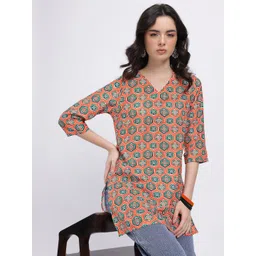 Anouk Rustic Floral Printed V-Neck Straight Kurti-picture-39