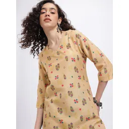 Anouk Rustic Floral Printed V-Neck Straight Kurti-picture-17