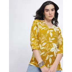 Anouk Rustic Floral Printed V-Neck Straight Kurti-picture-26