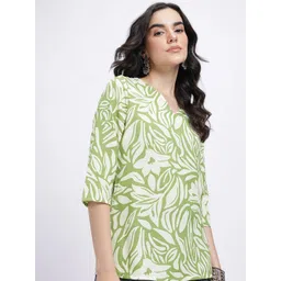 Anouk Rustic Floral Printed V-Neck Straight Kurti-picture-27