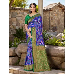 Anouk Rustic Floral Woven Design Banarasi Saree-picture-24