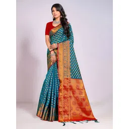 Anouk Rustic Floral Woven Design Banarasi Saree-picture-14