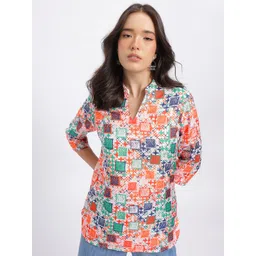 Anouk Rustic Geometric Printed Kurti-picture-16