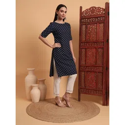 Anouk Rustic Geometric Printed Straight Kurta image 3