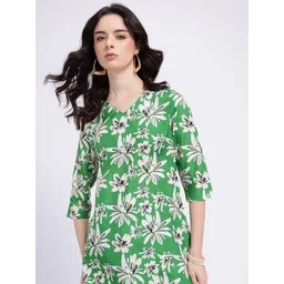 Anouk Rustic Indie Floral Printed V-Neck Kurti-picture-41