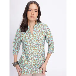 Anouk Rustic Mandarin Collar Paisley Print Straight Kurti-picture-23