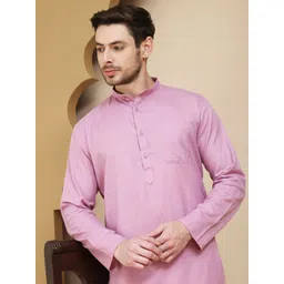 Anouk Rustic Mandarin Collar Pure Cotton Kurta with Pyjamas-picture-26
