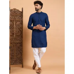 Anouk Rustic Men Embellished Embroidered Thread Work Kurta-picture-37