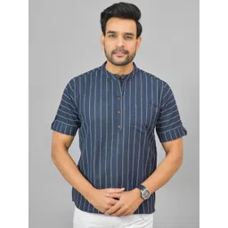 Anouk Rustic Men Printed Thread Work Handloom Kurta-picture-37