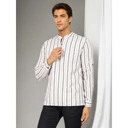 Anouk Rustic Men Striped Daily Pure Cotton Straight Kurta-picture-12