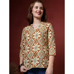 Anouk Rustic Print Ethnic Cotton Top-picture-26