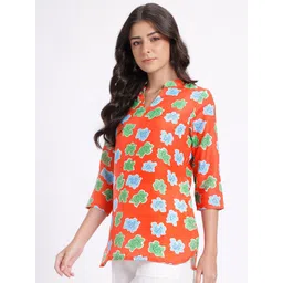 Anouk Rustic Printed Curved Hem Kurti image 2