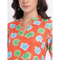 Anouk Rustic Printed Curved Hem Kurti image 5