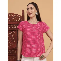 Anouk Rustic Printed Pure Cotton Top-picture-34