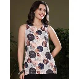 Anouk Rustic Printed V-Neck Kurti-picture-21
