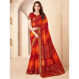 Anouk Rustic Pure Chiffon Bandhani Saree-picture-34