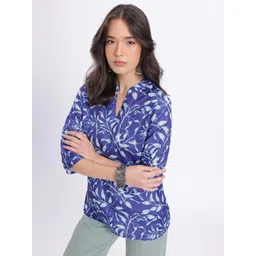 Anouk Rustic Tropical Printed Mandarin Collar Straight Kurti-picture-38