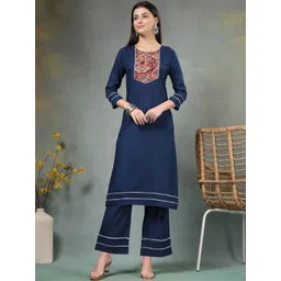 anouk rustic Women Ethnic Motifs Printed Kurta with Palazzos-picture-35