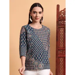 Anouk Rustic Women Floral Printed Pure Cotton Kurti image 1