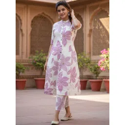 Anouk Rustic Women Floral Printed Regular Kurta with Trousers-picture-30