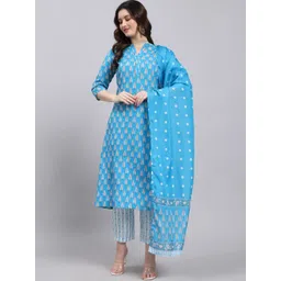 Anouk Rustic Women Floral Printed Regular Kurta with Trousers & With Dupatta-picture-35