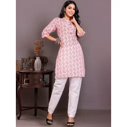 Anouk Rustic Women Geometric Printed Cotton Kurta with Trousers-picture-37