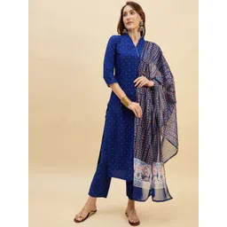 Anouk Rustic Women Geometric Printed Kurta with Trousers & Dupatta-picture-34