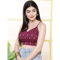 Anouk Rustic Women Printed V-Neck Cotton Crop Top-picture-23