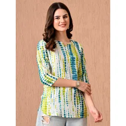 Anouk Rustic Women Tie and Dye Dyed Round Neck Kurti-picture-40