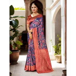 Anouk Rustic Woven Design Floral Banarasi Saree-picture-38