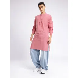 Anouk Rustic Woven Design Mandarin Collar Straight Kurta-picture-23