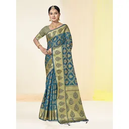 Anouk Rustic Woven Design Organza Zari Banarasi Saree-picture-17