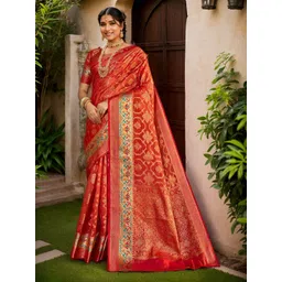 Anouk Rustic Woven Design Zari Organza Banarasi Saree-picture-26