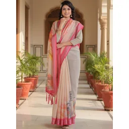 Anouk Rustic Zari Pure Linen Saree-picture-39