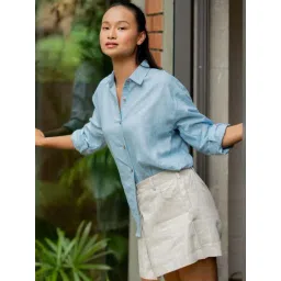 Anousshka Blue Mist Oversized Shirt-picture-41
