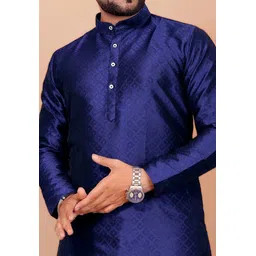 anrex Men Self Design Jacquard Straight Kurta-picture-17
