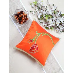 ANS Orange & Green Floral Square Cushion Covers-picture-39