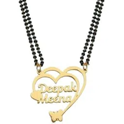 ansari jewels Personalized Couple Name Mangalsutra Gold plated Mangalsutra Name pendant Customized Jewelry Gifts for Women with Chain-picture-25