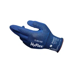 Ansell HyFlex 11-819 ESD Multi Purpose Gloves Knitwrist Cuff Foam Nitrile Blue Size 6 (Pack of 144 Pair)-picture-39