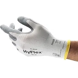 Ansell HyFlex 11-800 Professional Work Gloves, Abrasion Resistant Nitrile Coating with Firm Grip, Multipurpose Protection Gloves, Mechanical and Industrial Safety, White, Size M (12 Pairs)-picture-16