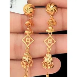 Anshenterpris Gold Plated Antique Contemporary Drop Earrings image 2