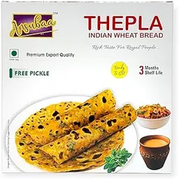 Ansubaa Methi Masala Thepla | Vacuum Packed | 10 Pieces in 1 Box | Ready to Eat Gujarati Snack | 3 Month Shelf Life | Free Pickle Inside | Indian Wheat Bread | Pure Vegetarian Food-picture-23