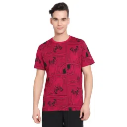 Anta Red Regular Fit Printed Crew T-Shirt-picture-35