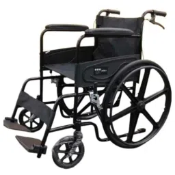 Antara AGEasy by Max Group 125kg Aluminium Black Foldable Wheel Chairs for Old people with Adjustable Footrest, AEWC400101-image-25