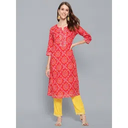 antaran Women Off White & Black Thread Work Cotton Kurta-picture-25