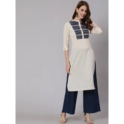 antaran Women Off White Ethnic Motifs Printed Kurta-picture-22